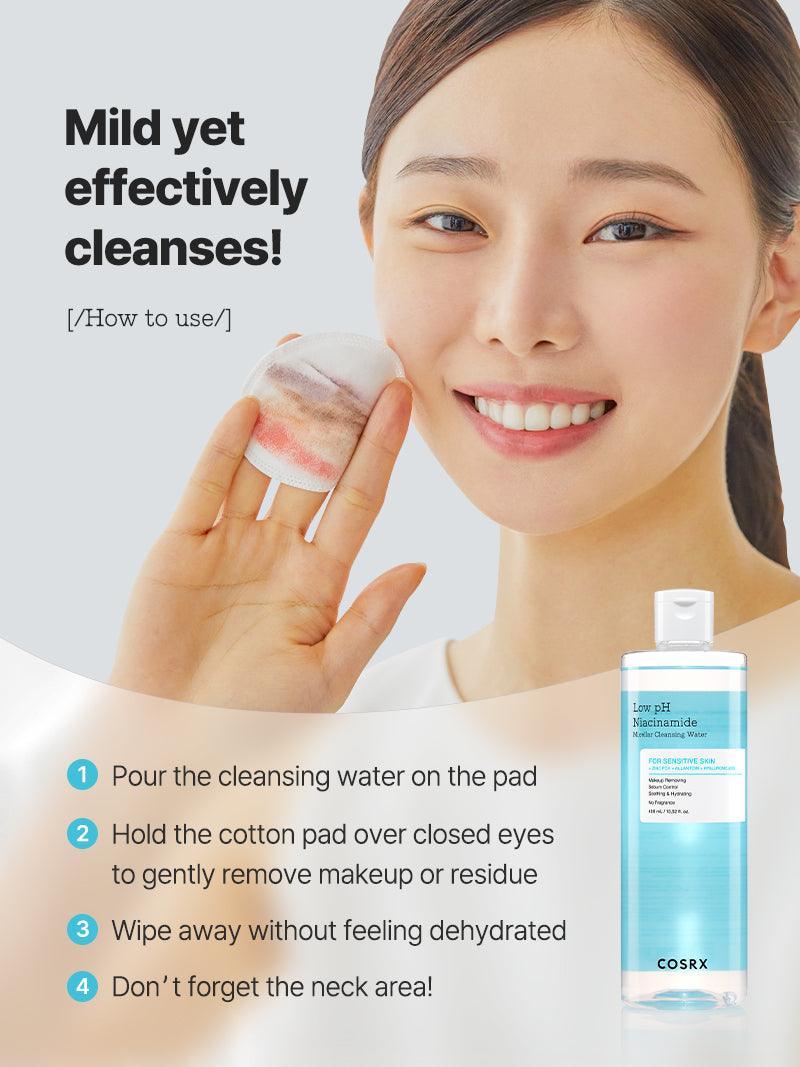 COSRX Low pH Niacinamide Micellar Cleansing Water 400ml — product detail image 8