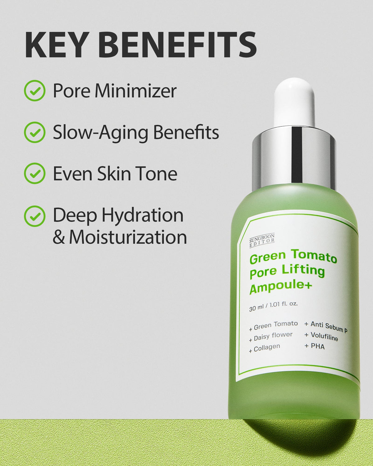 SUNGBOON EDITOR Green Tomato Pore Lifting Ampoule 75ml — official product image 7