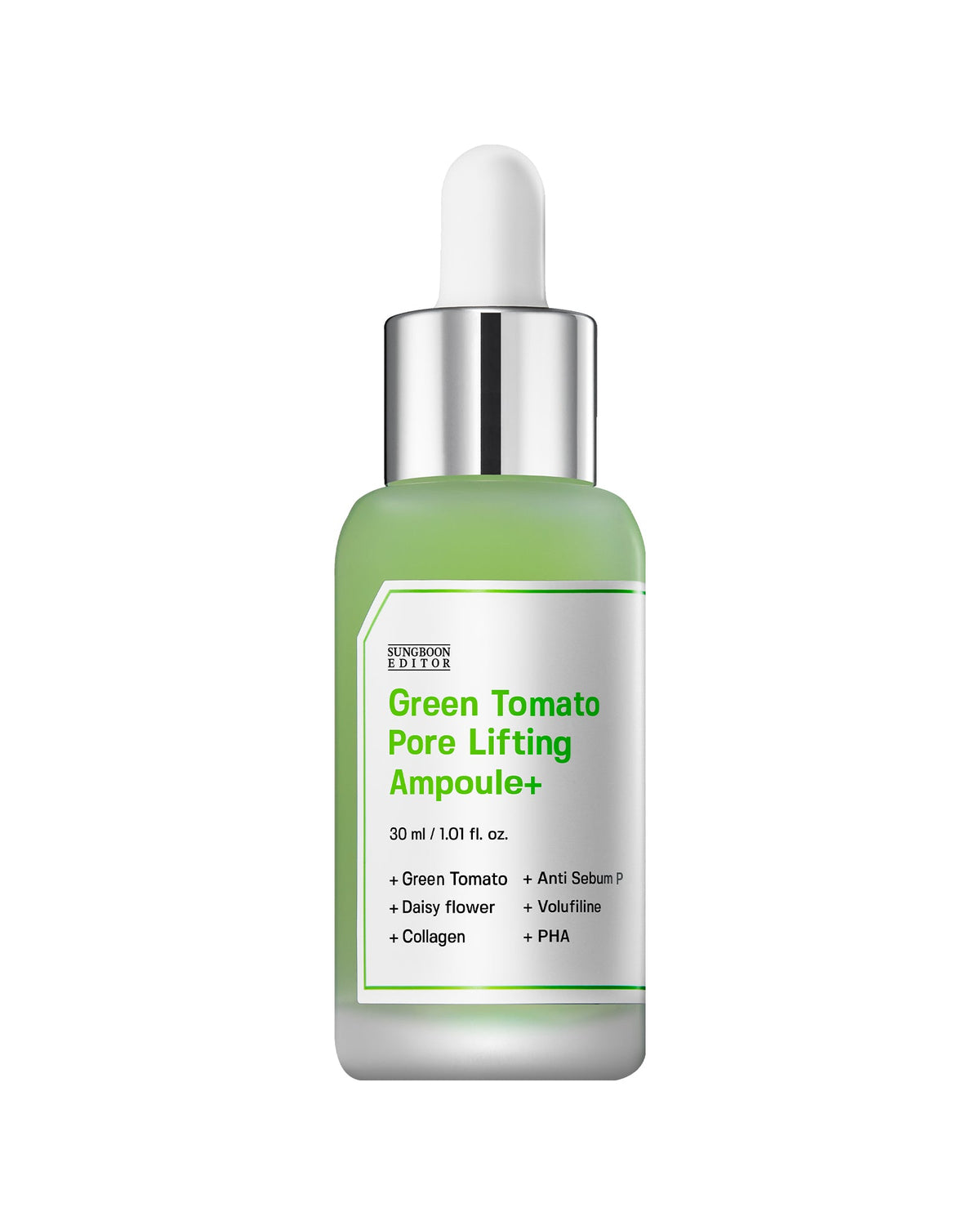 SUNGBOON EDITOR Green Tomato Pore Lifting Ampoule Mask 23g*10pcs — official product image 2