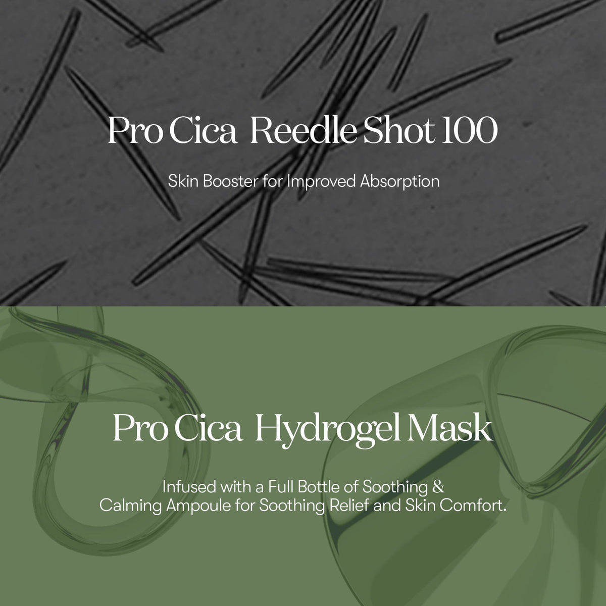 VT Cosmetics PRO CICA Reedle Shot 100 2STEP Hydrogel Mask 4ea - official product image 4