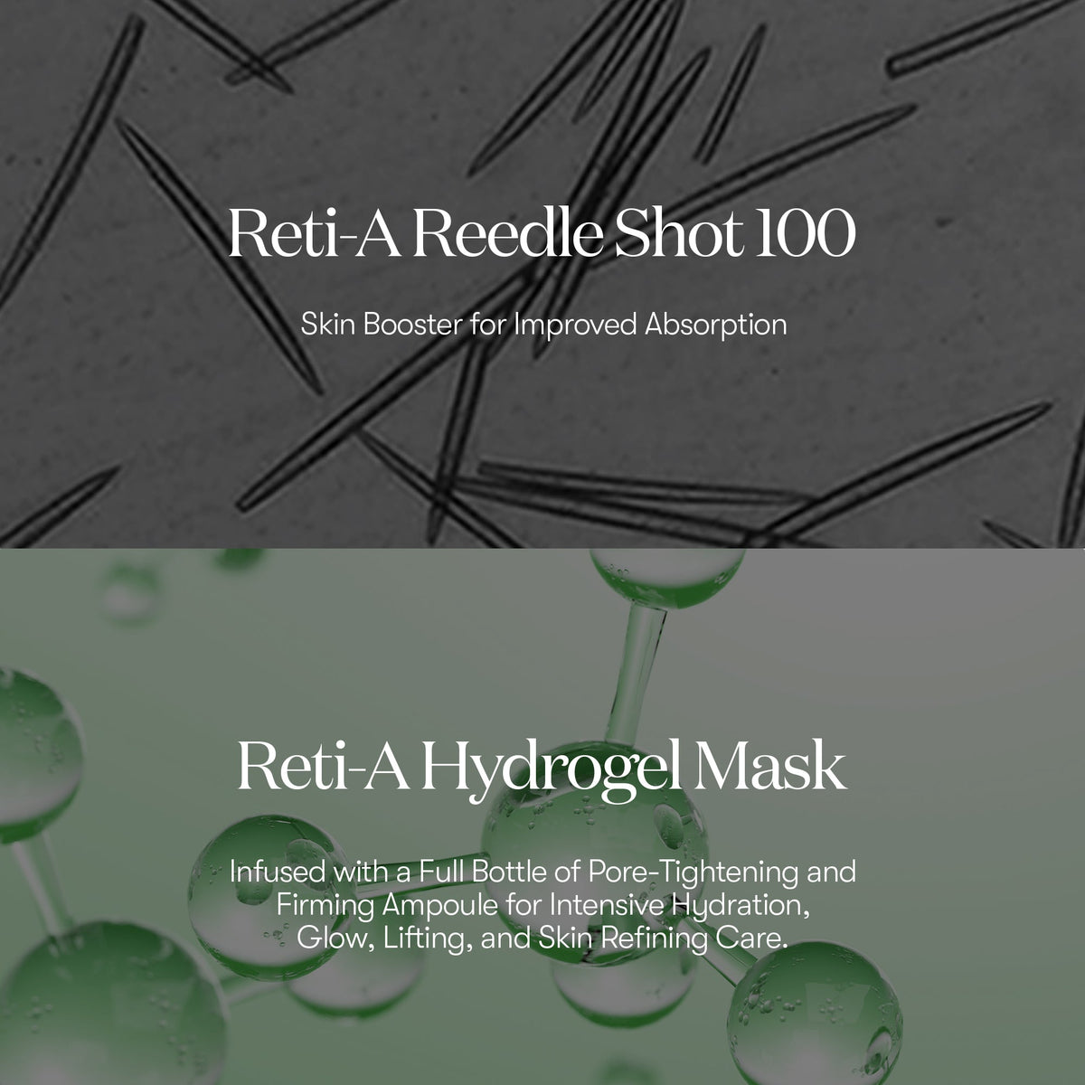 VT Cosmetics RETI-A Reedle Shot 100 2STEP Hydrogel Mask 4ea - official product image 4