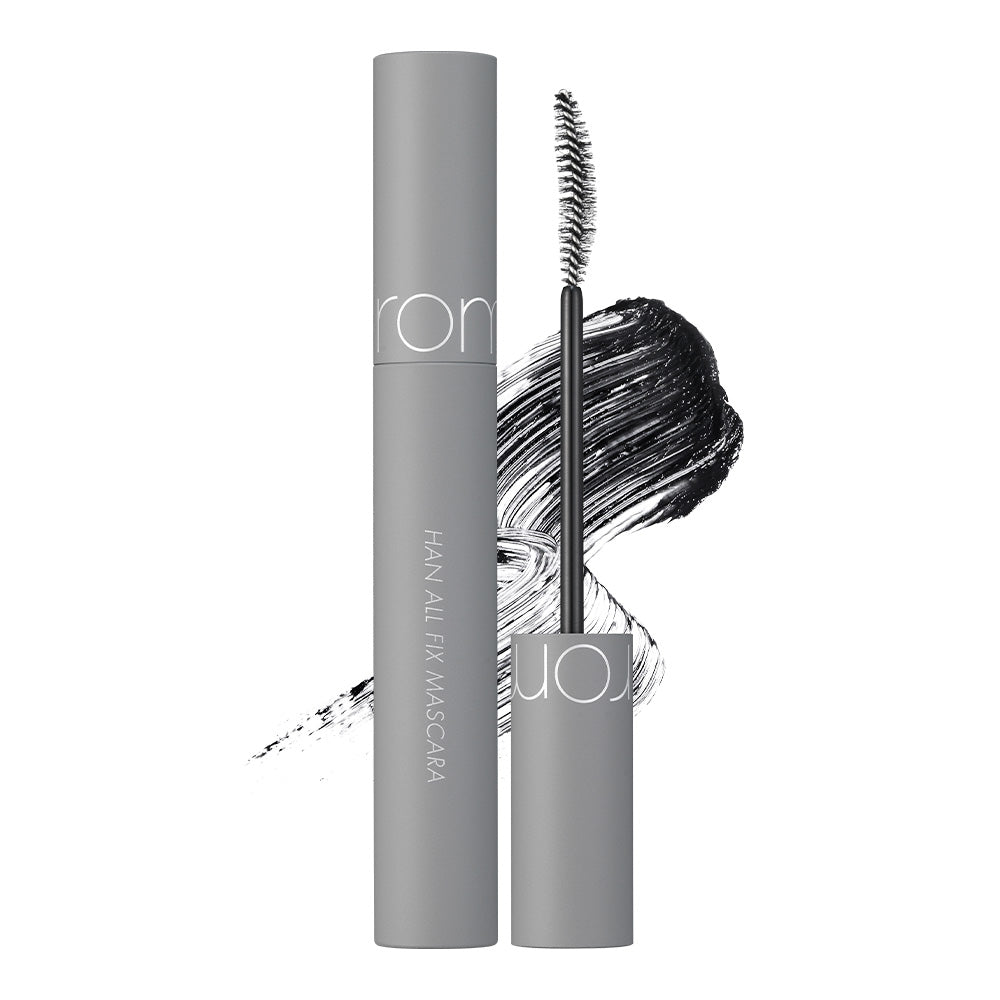 Korean eye makeup edit with mascara, eyeliner and brow products