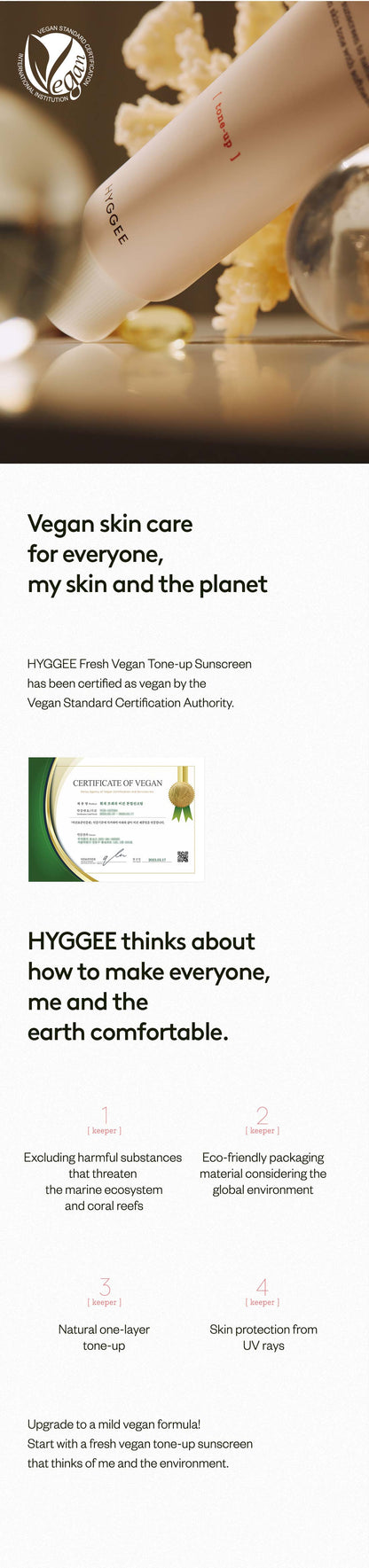 Hyggee Fresh Vegan Tone-up Sun Cream 50ml — Sunscreen — product image 6