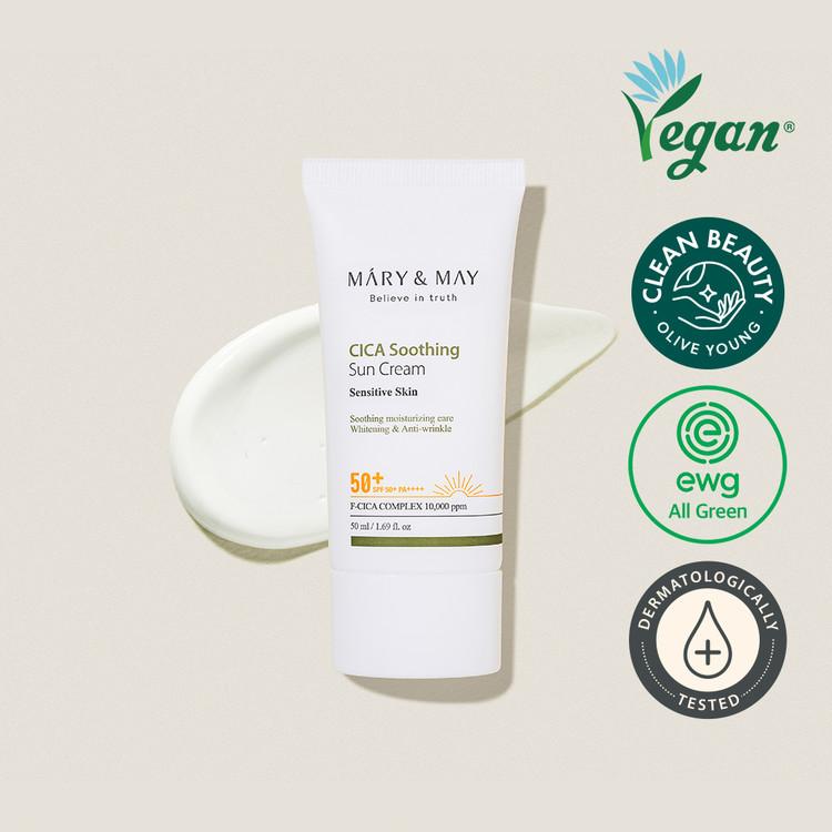 [Mary&amp;May] CICA Soothing Sun Cream SPF50+ PA++++ - 50ml