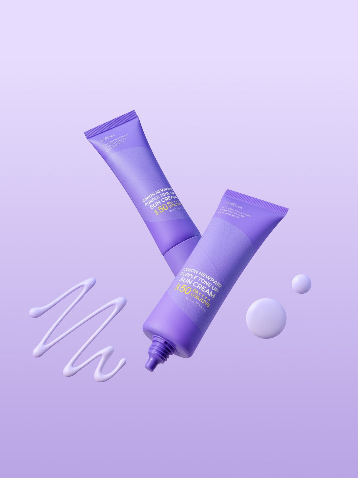 Isntree Onion Newpair Purple Tone Up Sun Cream 50ml — Sunscreen product image 349