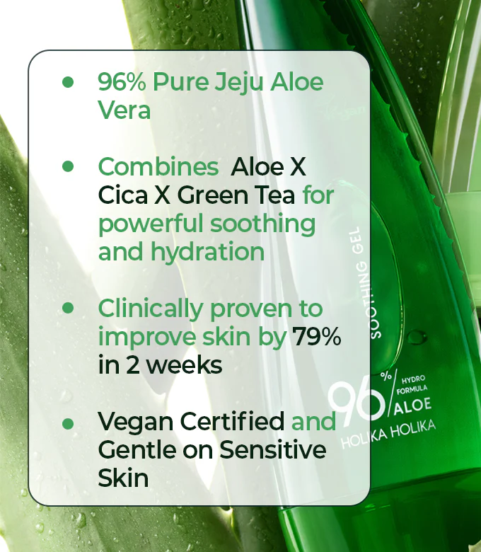 Holika Holika Aloe Hydro Formula 96% Soothing Gel 250ml – official product image 4