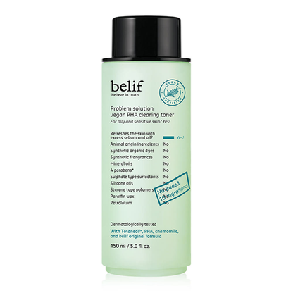 Belif Problem Solution Vegan PHA Clearing Toner 150ml