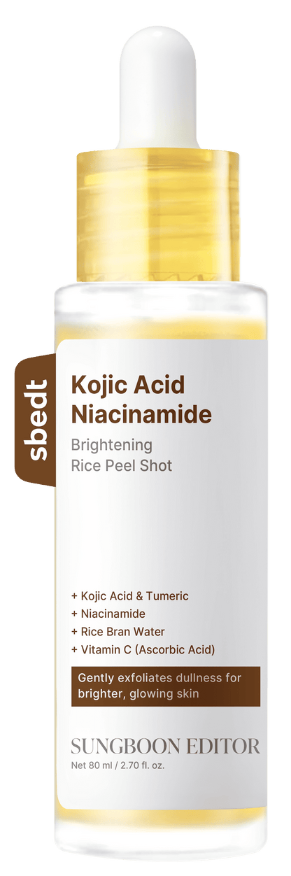 SUNGBOON EDITOR Kojic Acid Niacinamide Rice Peel Shot 80ml — official product image 3