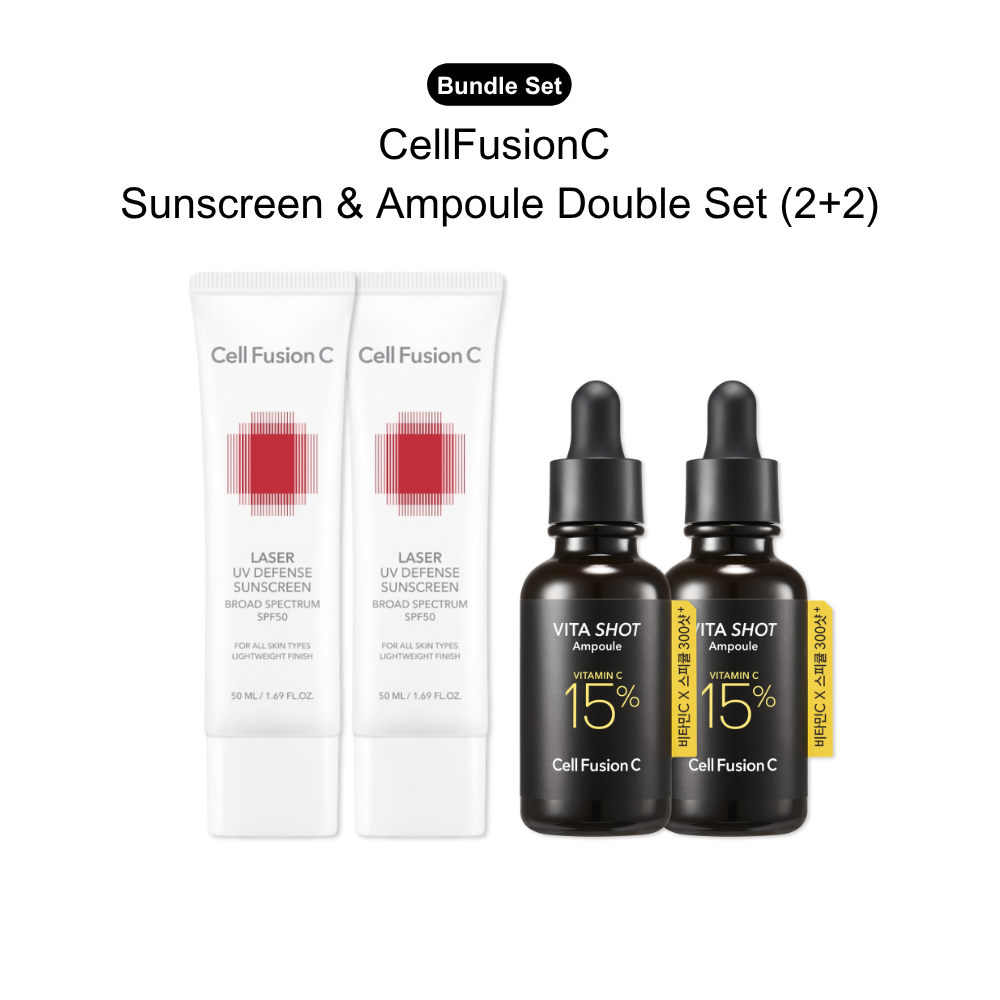 Bundle CellFusionC Sonnencreme &amp; Ampulle Doppel-Set (2+2)