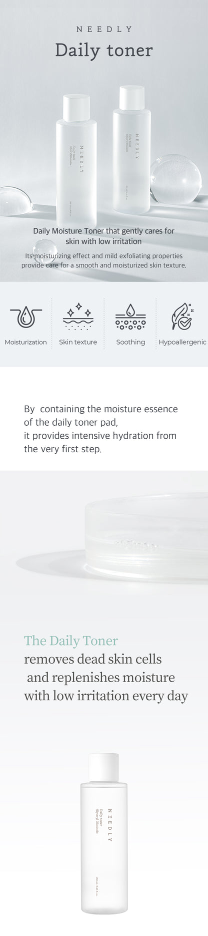 Needly Daily Toner 250ml facial toner image 3
