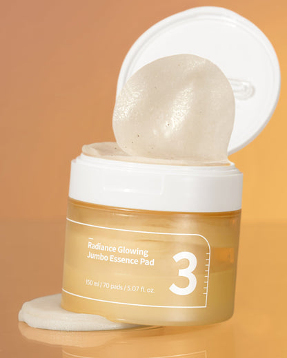 Numbuzin No. 3 Radiance Glowing Jumbo Essence Pads 70 ct, 150ml — official product image 3