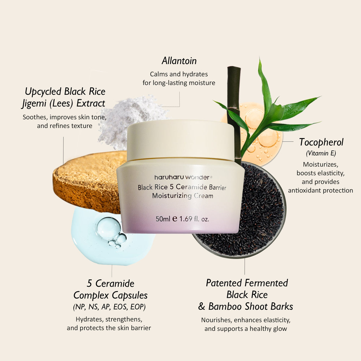 Haruharu Wonder Black Rice 5 Ceramide Barrier Cream 50ml — product image 5