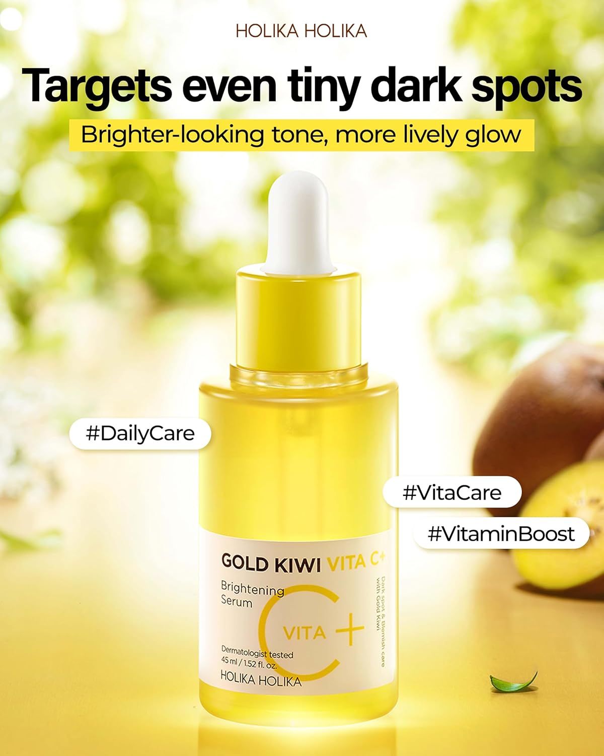 Holika Holika Gold Kiwi Vita C+ Brightening Serum 45ml – official product image 5