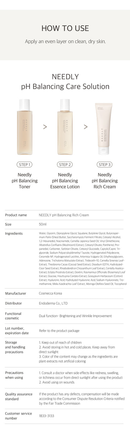 Needly pH Balancing Rich Cream 50ml face moisturizer image 7