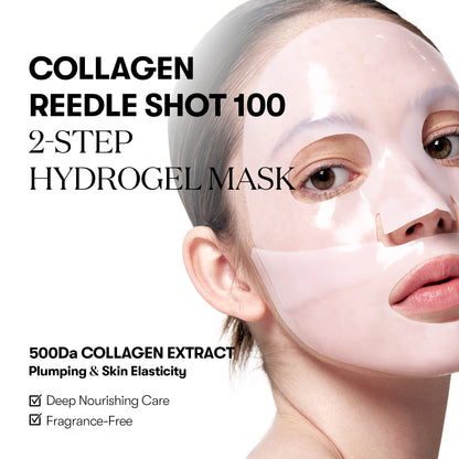VT Cosmetics COLLAGEN Reedle Shot 100 2STEP Hydrogel Mask 4ea - official product image 3