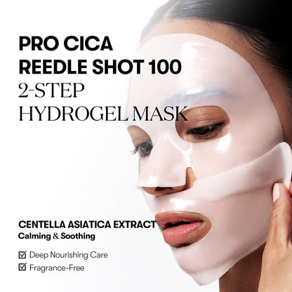VT Cosmetics PRO CICA Reedle Shot 100 2STEP Hydrogel Mask - official product image 4
